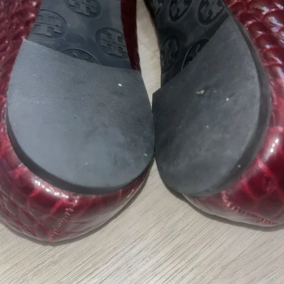 Tory Burch Burgundy Ballet Flats - Picture 12 of 15